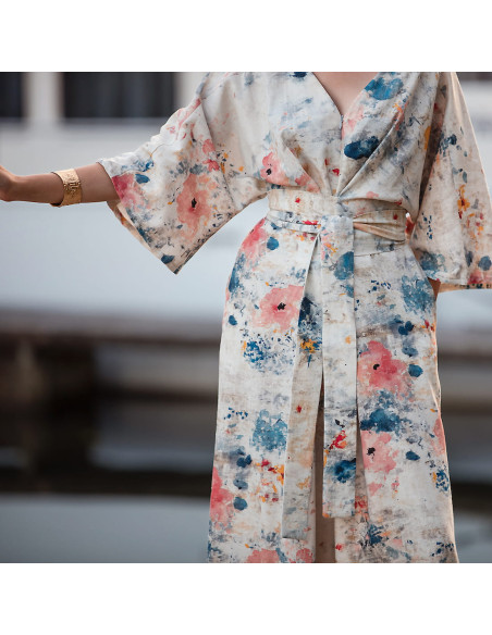 Cranberry, toile legere lin viscose misty rose see you at six