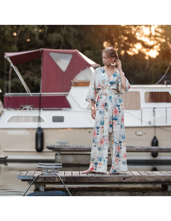 Cranberry, toile legere lin viscose misty rose see you at six