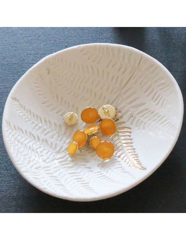 Cranberry, Bouton de bottine pailleté or, couleur Jaune (11mm), Lise Tailor