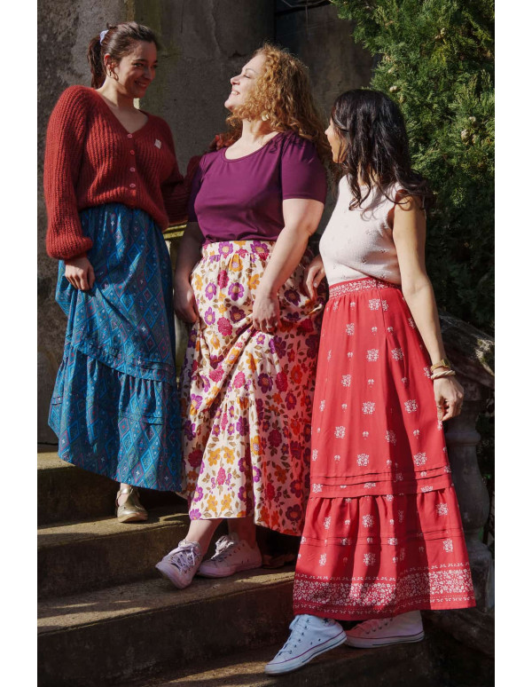 Cranberry, patron jupe femme rose mary du 34 au 52 lise tailor