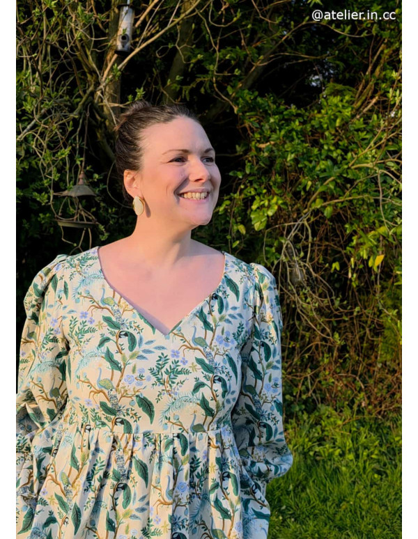 Tissu de coton, Vintage Garden Peacock Hunter...