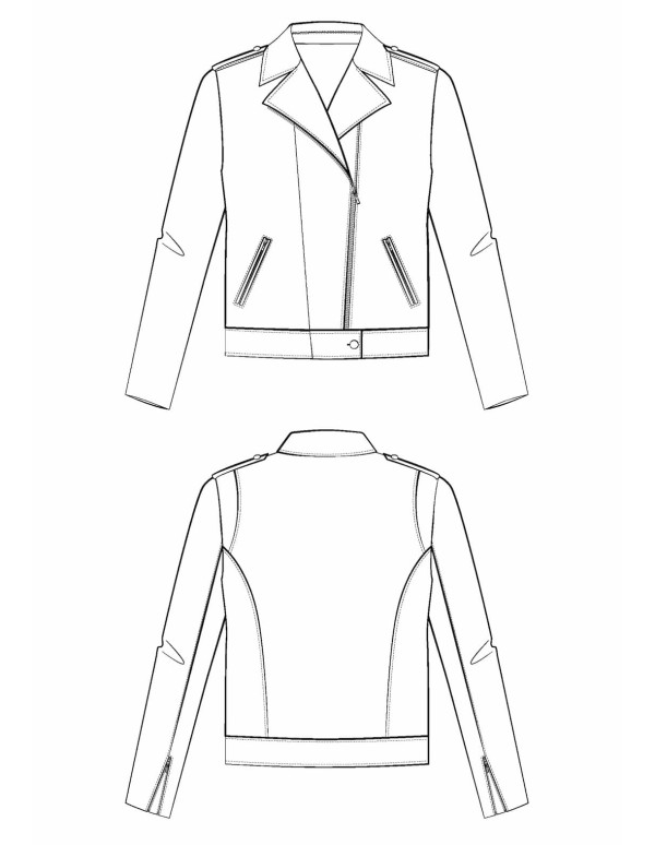 Cranberry patron couture femme blouson perfecto misfit du 34 au 52 maison fauve