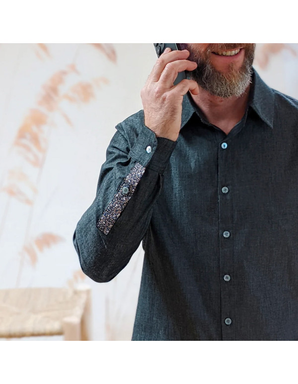 Cranberry, Patron homme chemise Emilio du XS au XXXL super bison