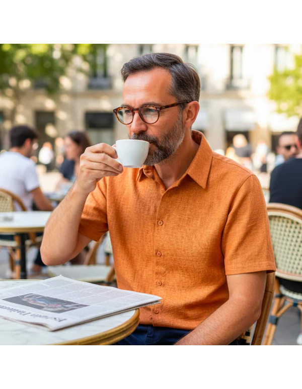 Cranberry, Patron homme chemise Emilio du XS au XXXL super bison