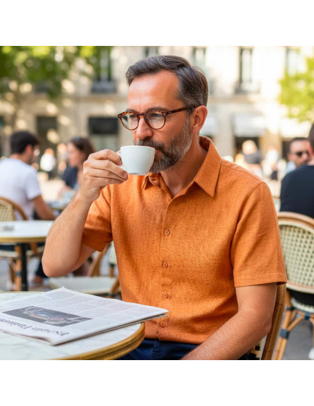 Cranberry, Patron homme chemise Emilio du XS au XXXL super bison