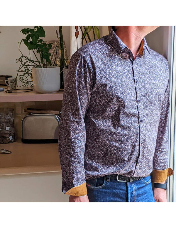 Cranberry, Patron homme chemise Emilio du XS au XXXL super bison