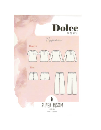 Cranberry patron femme tshirt et pyjama dolce du 32 au 52 super bison