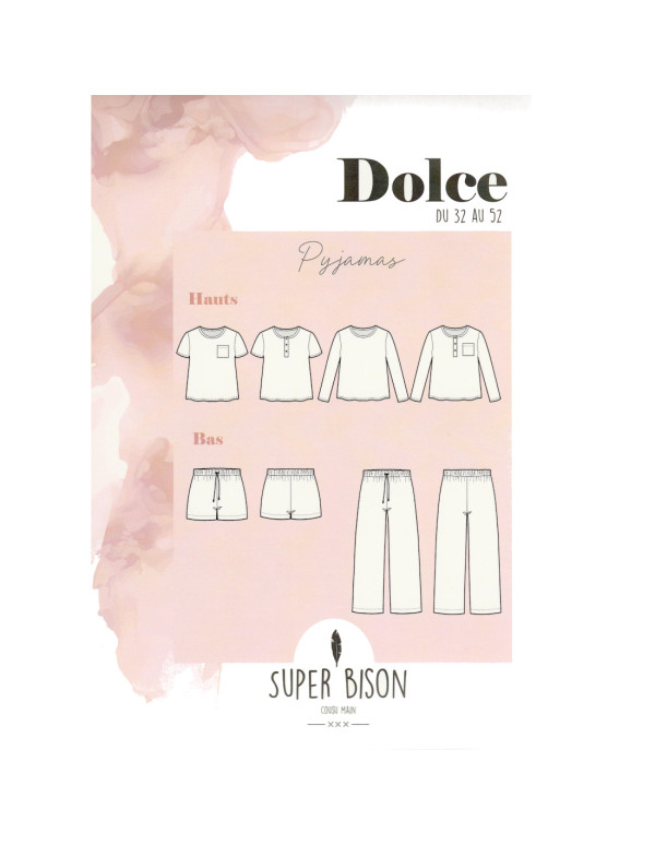 Cranberry patron femme tshirt et pyjama dolce du 32 au 52 super bison