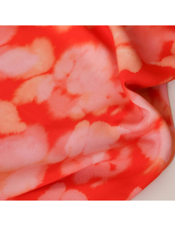 cranberry popeline de viscose ecovero sumi lise tailor orange sanguine