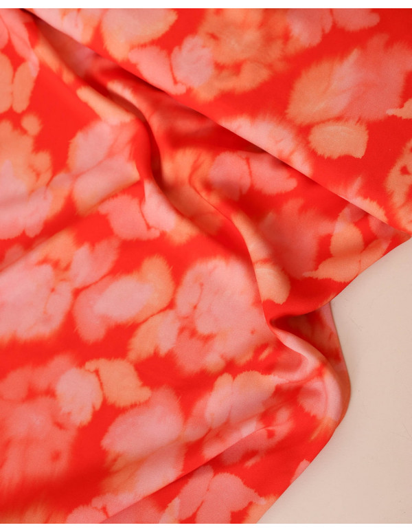 cranberry popeline de viscose ecovero sumi lise tailor orange sanguine