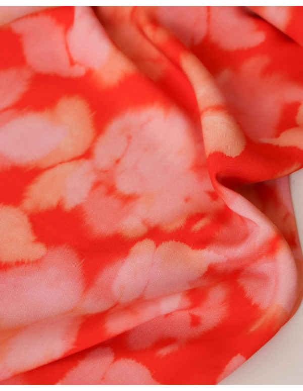 cranberry popeline de viscose ecovero sumi lise tailor orange sanguine