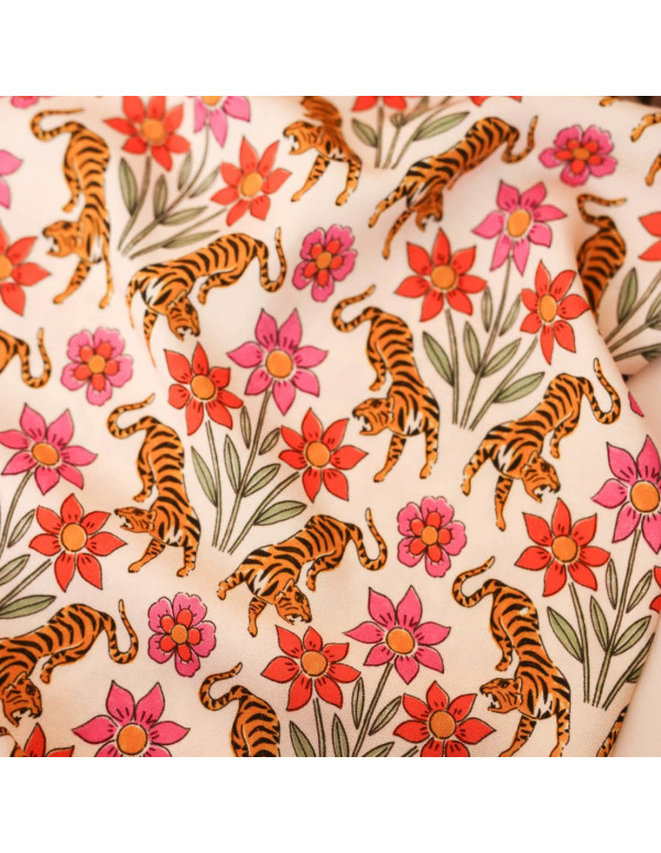 cranberry popeline de viscose ecovero fauves lise tailor tigres