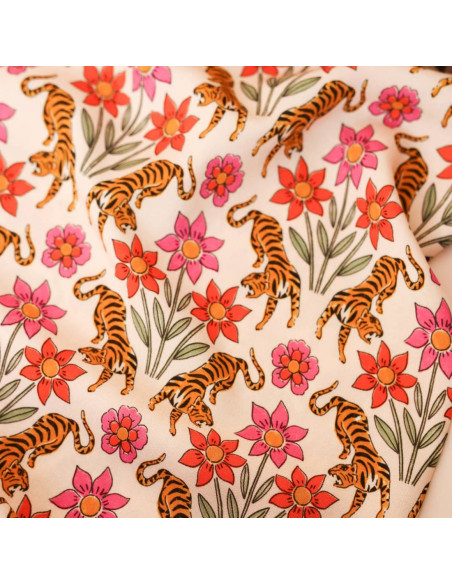 cranberry popeline de viscose ecovero fauves lise tailor tigres