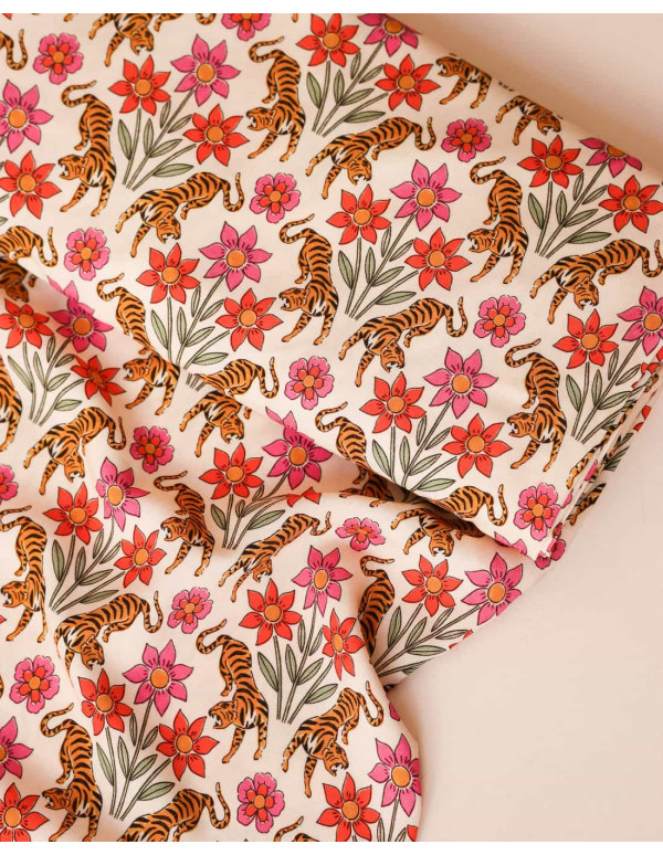 cranberry popeline de viscose ecovero fauves lise tailor tigres