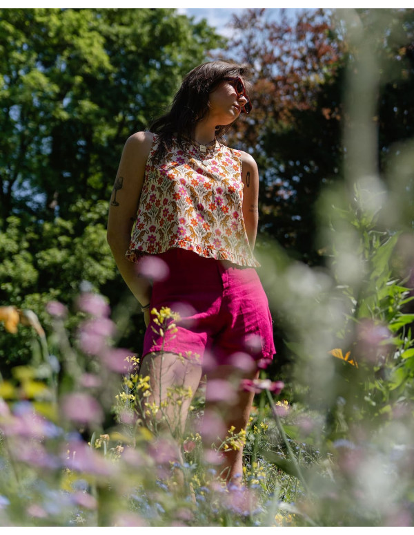 cranberry popeline de viscose ecovero fauves lise tailor tigres