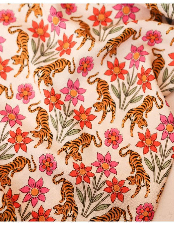 cranberry popeline de viscose ecovero fauves lise tailor tigres