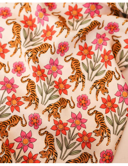 cranberry popeline de viscose ecovero fauves lise tailor tigres