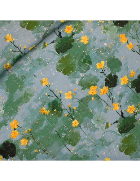 Cranberry, double gaze de coton marsh marigolds see you at six