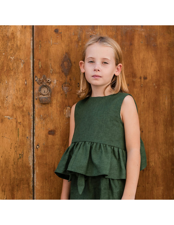 Cranberry, toile legere lin viscose Greener pastures paturages plus verts see you at six