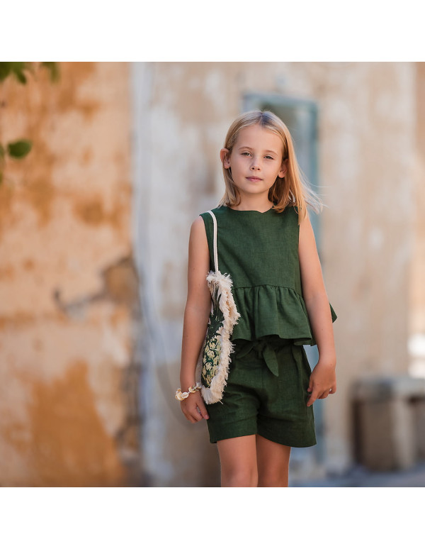 Cranberry, toile legere lin viscose Greener pastures paturages plus verts see you at six