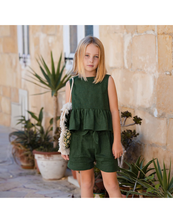 Cranberry, toile legere lin viscose Greener pastures paturages plus verts see you at six