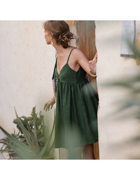 Cranberry, toile legere lin viscose Greener pastures paturages plus verts see you at six