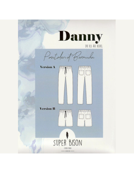 Cranberry patron couture homme pantalon et bermuda short danny du XS au XXXL Super bison