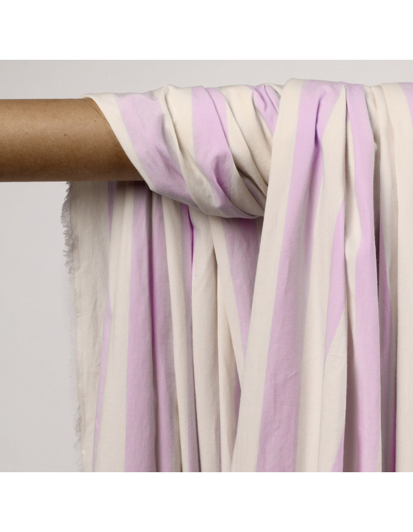 Cranberry tissu de coton stripes jelly purple atelier brunette rayures mauve