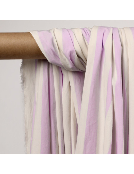 Cranberry tissu de coton stripes jelly purple atelier brunette rayures mauve