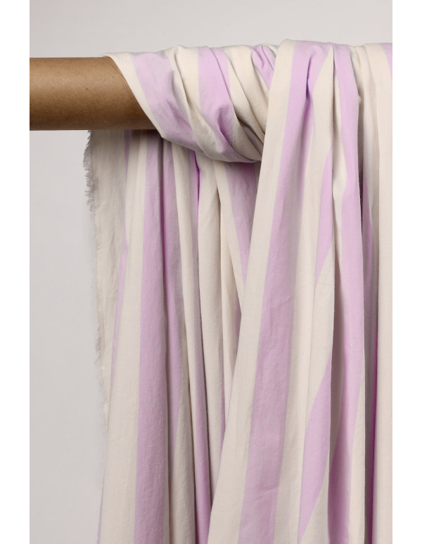 Cranberry tissu de coton stripes jelly purple atelier brunette rayures mauve