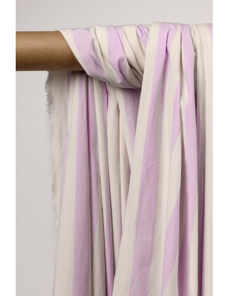 Cranberry tissu de coton stripes jelly purple atelier brunette rayures mauve