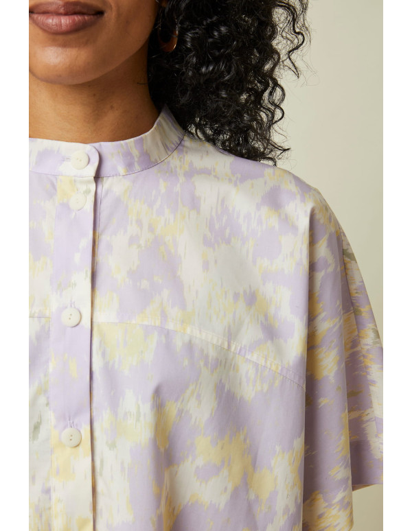 Cranberry tissu de coton mika atelier brunette mauve jaune