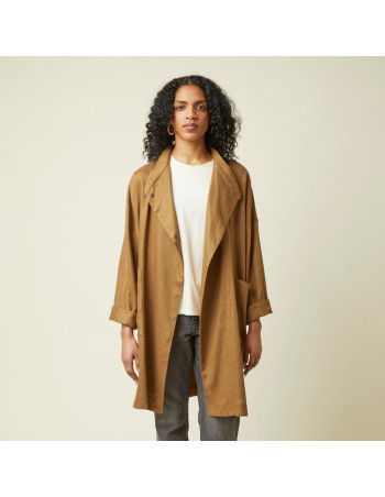 Cranberry twill lin viscose livaeco urban bronze atelier brunette linen twill camel doré 2