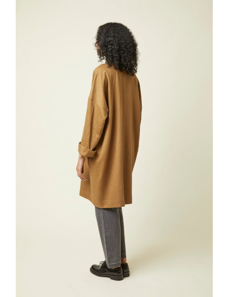 Cranberry twill lin viscose livaeco urban bronze atelier brunette linen twill camel doré