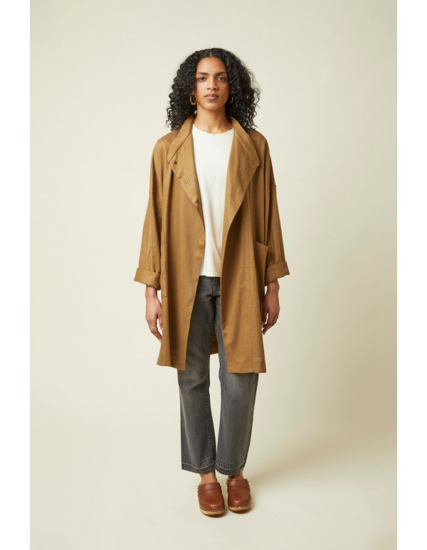 Cranberry twill lin viscose livaeco urban bronze atelier brunette linen twill camel doré