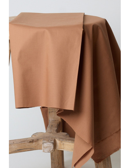 cranberry popeline de coton pecan pie atelier brunette marron camel