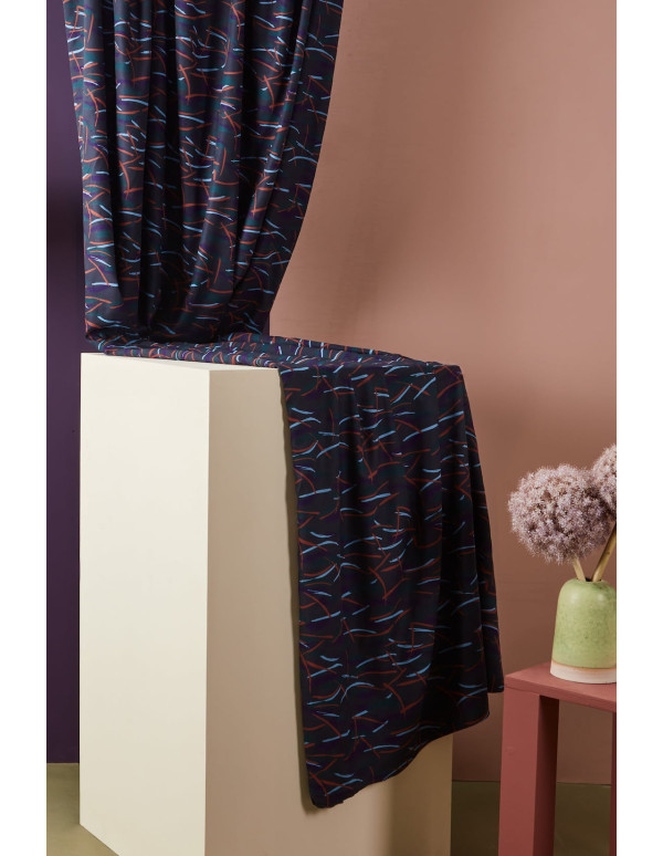 cranberry twill de viscose fuji night fond bleu nuit atelier brunette