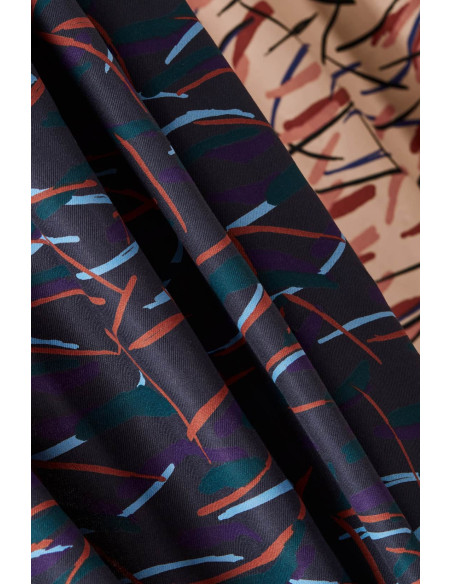 cranberry twill de viscose fuji night fond bleu nuit atelier brunette