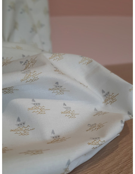 Cranberry, tissu patchwork popeline coton half light cotton steel rifle paper gathering joy sail away metallic fabric