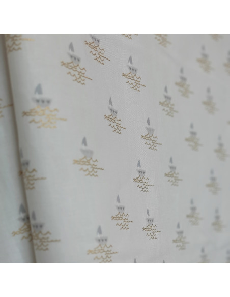 Cranberry, tissu patchwork popeline coton half light cotton steel rifle paper gathering joy sail away metallic fabric