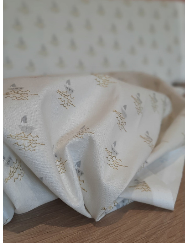 Cranberry, tissu patchwork popeline coton half light cotton steel rifle paper gathering joy sail away metallic fabric