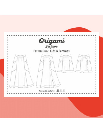 Cranberry patron couture pochette femme jupe origami marmai patterns du 3 au 12 ans et du 2XS au 4XL