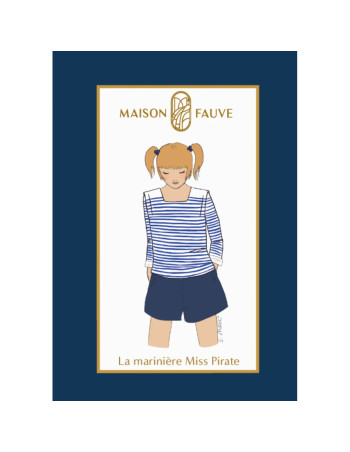 Cranberry patron pochette fille mariniere miss pirate du 4 au 14 ans maison fauve