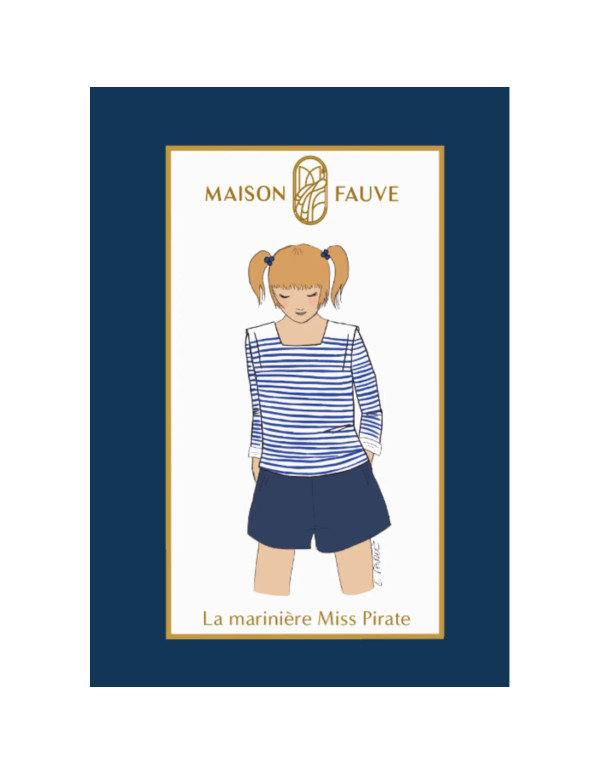 Cranberry patron pochette fille mariniere miss pirate du 4 au 14 ans maison fauve