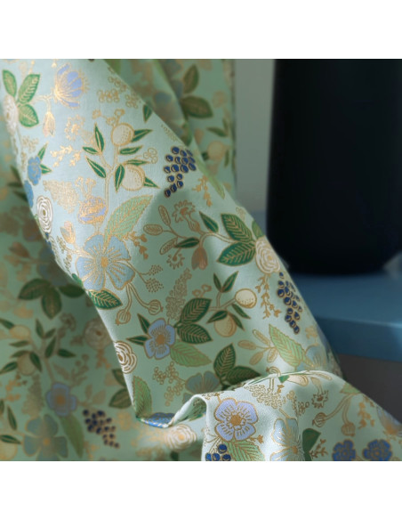 Cranberry tissu patchwork popeline coton orchard colette mint vert menthe cotton steel rifle paper metallic fabric RP1202-MI2M