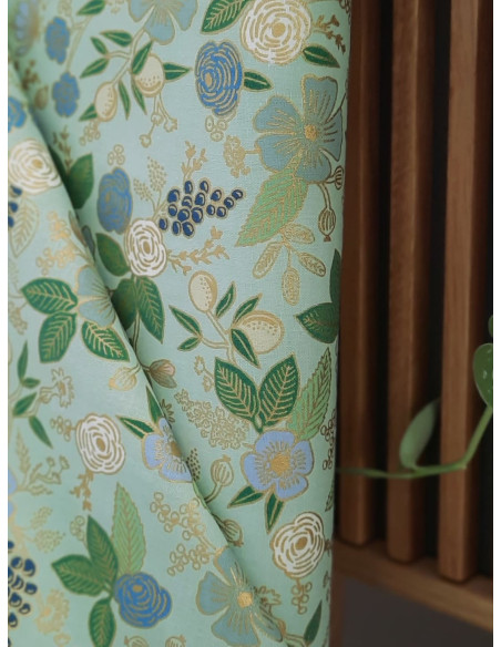 Cranberry tissu patchwork popeline coton orchard colette mint vert menthe cotton steel rifle paper metallic fabric RP1202-MI2M
