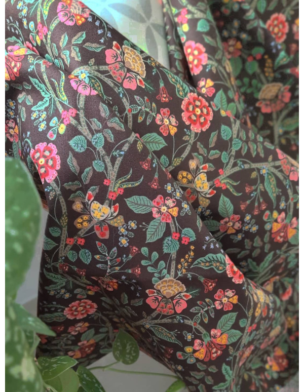 Cranberry tissu patchwork popeline coton gracie cocoa fabric cotton steel rifle paper RP1700-CO2