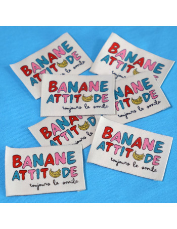 Cranberry, Etiquettes tissees a coudre Marmai patterns Lot de 6 etiquettes banane attitude