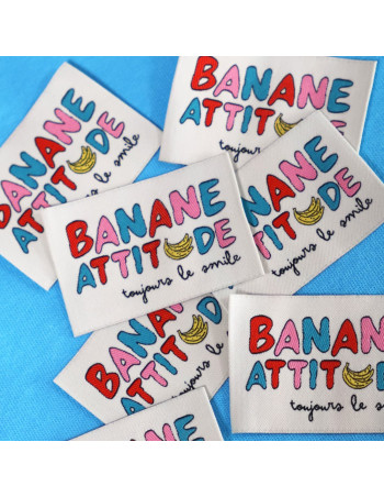 Cranberry, Etiquettes tissees a coudre Marmai patterns Lot de 6 etiquettes banane attitude 2