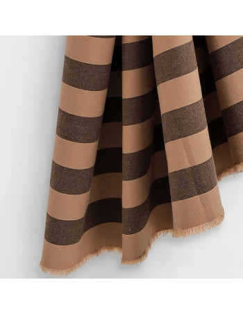 Cranberry tissu de coton stripes oat chocolate atelier brunette rayures marron